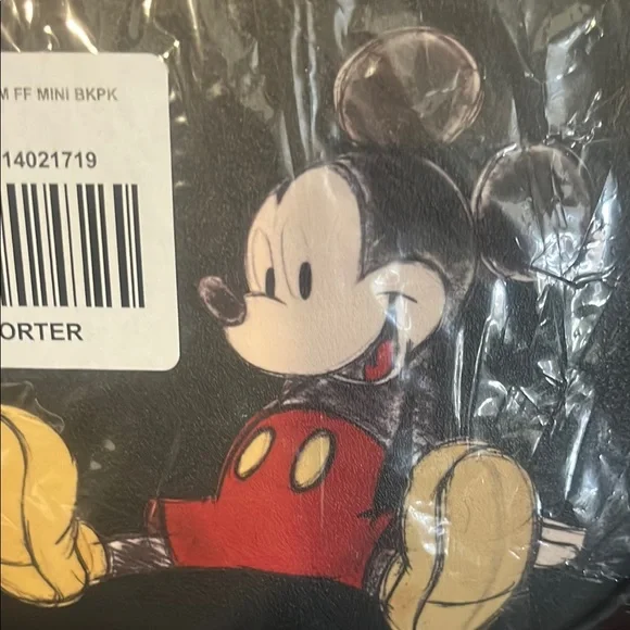 Disney Mickey Mouse Red and Black Backpack